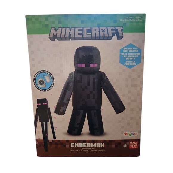 Minecraft Enderman Child Costume by Disguise | One Size | Fan Included - Picture 1 of 3